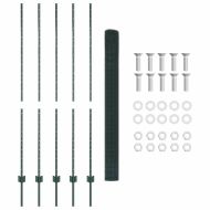 Ограда с пост Зелен 1,6 x 10 m Стомана и PVC