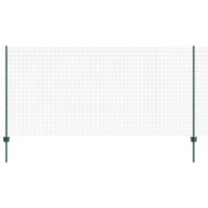 Ограда с пост Зелен 1,2 x 25 m Стомана и PVC