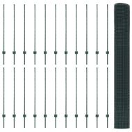 Ограда с пост Зелен 1,2 x 50 m Стомана и PVC
