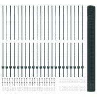 Ограда с пост Зелен 1,5 x 50 m Стомана и PVC