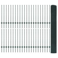 Ограда с пост Зелен 1 x 100 m Стомана и PVC