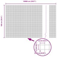 Ограда с пост Зелен 1 x 100 m Стомана и PVC
