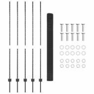 Ограда с пост Сив 1,5 x 10 m Стомана и PVC