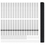 Ограда с пост Сив 1,4 x 50 m Стомана и PVC