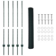 Ограда с пост Зелен 1,2 x 10 m Стомана и PVC