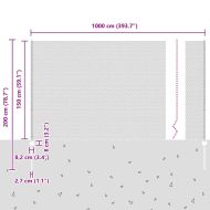 Ограда с пост Зелен 1,5 x 10 m Стомана и PVC
