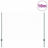 Ограда с пост Зелен 1,5 x 10 m Стомана и PVC