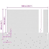 Ограда с пост Зелен 1,6 x 10 m Стомана и PVC
