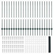 Ограда с пост Зелен 1 x 50 m Стомана и PVC