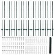 Ограда с пост Зелен 1 x 50 m Стомана и PVC