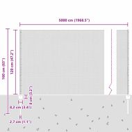 Ограда с пост Зелен 1,2 x 50 m Стомана и PVC
