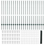 Ограда с пост Зелен 1,2 x 50 m Стомана и PVC