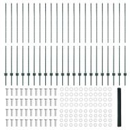 Ограда с пост Зелен 1,5 x 50 m Стомана и PVC