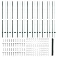 Ограда с пост Зелен 1,6 x 50 m Стомана и PVC