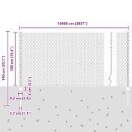 Ограда с пост Зелен 1 x 100 m Стомана и PVC