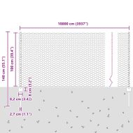Ограда с пост Зелен 1 x 100 m Стомана и PVC