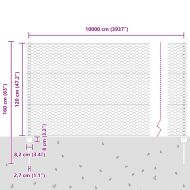 Ограда с пост Зелен 1,2 x 100 m Стомана и PVC