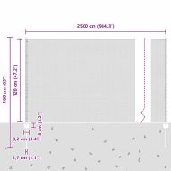 Ограда с пост Сив 1,2 x 25 m Стомана