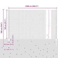 Ограда с пост Сив 1,4 x 25 m Стомана