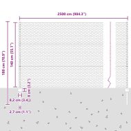 Ограда с пост Сив 1,4 x 25 m Стомана