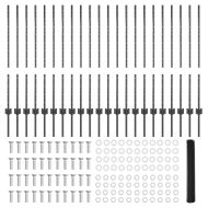 Ограда с пост Сив 1 x 50 m Стомана и PVC