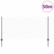 Ограда с пост Сив 1 x 50 m Стомана и PVC