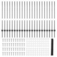 Ограда с пост Сив 1 x 50 m Стомана и PVC