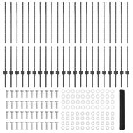 Ограда с пост Сив 1,2 x 50 m Стомана и PVC