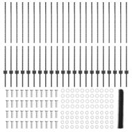 Ограда с пост Сив 1,2 x 50 m Стомана и PVC