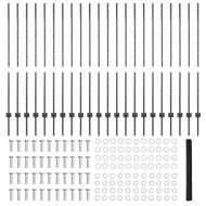 Ограда с пост Сив 1,4 x 50 m Стомана и PVC