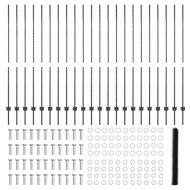 Ограда с пост Сив 1,6 x 50 m Стомана и PVC