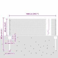 Ограда с пост Сребрист 0,4 x 10 м Стомана