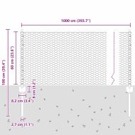Ограда с пост Сребрист 0,6 x 10 м Стомана