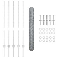 Ограда с пост Сребрист 1 x 10 m Стомана