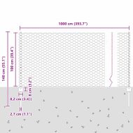 Ограда с пост Сребрист 1 x 10 m Стомана