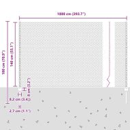 Ограда с пост Сребрист 1,4 x 10 m Стомана