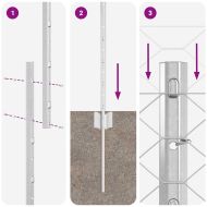Ограда с пост Сребрист 1,6 x 10 m Стомана
