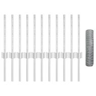 Ограда с пост Сребрист 0,4 x 25 м Стомана