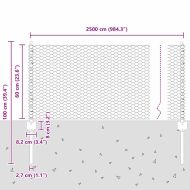 Ограда с пост Сребрист 0,6 x 25 м Стомана