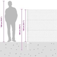 Ограда с пост Сребрист 1,4 x 25 m Стомана