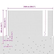 Ограда с пост Сребрист 1,5 x 25 m Стомана