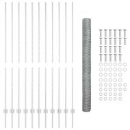 Ограда с пост Сребрист 1,5 x 25 m Стомана