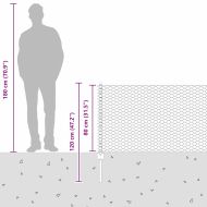 Ограда с пост Сребрист 0,8 x 50 м Стомана