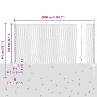 Ограда с пост Сребрист 1 x 50 m Стомана