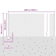 Ограда с пост Сребрист 1 x 50 m Стомана