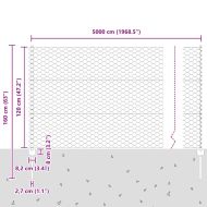 Ограда с пост Сребрист 1,2 x 50 m Стомана