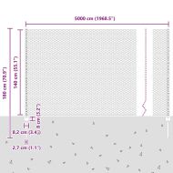 Ограда с пост Сребрист 1,4 x 50 m Стомана