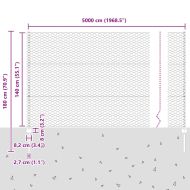 Ограда с пост Сребрист 1,4 x 50 m Стомана