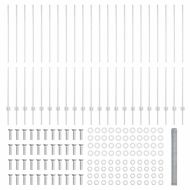 Ограда с пост Сребрист 1,5 x 50 m Стомана