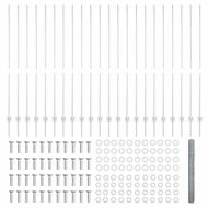 Ограда с пост Сребрист 1,5 x 50 m Стомана